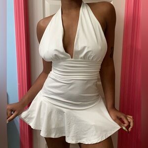 White Halter Dress 🤍🫧